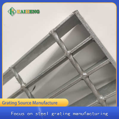 Rafineri için Antiskid Gümüş Beyaz Galvanizli Metal Izgara çubuk ızgara